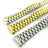 Watch Bands Accessories Stainless Steel Three-bead Solid Strap For 20mm Men's And Women's Waterproof Folding Buckle