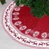 Christmas Decorations 1PC Tree Skirt Knitted Apron Snowflake Deer Gift Party Decor Plush Props