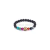 Pulso de mi￧angas bracelets 2 universo Galaxy Solar System Oito planetas Stone Natural Guardian Star Moda Bracelete para Mulheres Drop De Dh2ej