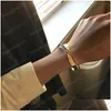 Bracciale rigido lucido a doppio strato Bracciale vintage geometrico Irregar Croce ondulata Bracciale aperto per le donne Ragazza Festa Moda Coreano Jewe Dhovf