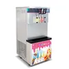 Free shipping to door USA ETL CE snack food machine kitchen 3 flavors yogurt gelato soft ice cream machine with refrigerant