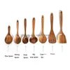 Kookgerei houten keukengerei set lepel koken natuurlijke teak lepels non stick cadeau inventaris groothandel drop levering home dh2yf