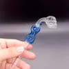 Pipes incurvées de crâne de verre pour fumer Pyrex coloré brûleur à mazout tube d'eau main pipe bongs dab rigs