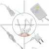 LED -strängar 110v 220v gardinljus 3x1m 3x LED -strängar Fairy Bbs Festival El Wedding Party Lights Christmas Bakgrund Belysning STR OTDRH