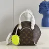 New Explosion Women's Bags M20752 Ellipse BB Handbag Design Shape Leather Cowhide Coin Purse Round Yellow Tennis Ball Perfect Handbags Luxury Designer