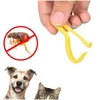 Dog Grooming 2Pcs/Set Plastic Portable Hook Tick Twister Remover Horse Human Cat Dog Pet Supplies Tool Animal Flea 399 N2 Drop Deliv Dhbtf