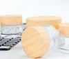 Pot cosmétique de mode 5g 10g 15g 30g 50g 100g Bouteilles d'emballage crème crèmes de maquillage vides peuvent être remplies contenant bouteille d'emballage de charbon de bois parttern bois de bambou