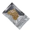 Packing Bag Front Clear Silver Zip Lock Plastic Mylar Food Grocery Resealable Zipper Aluminum Foil Poly Bags