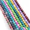 Jade Natural Stone Beads Round Loose Pattern For Jewelry Making Diy Bracelet Necklace 47 D3 Drop Delivery Dhw46