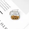 Broches koffie pot email naald pacifisme broche maak koffie noch oorlogskleding rapzak pin badge sieraden geschenken voor vrienden