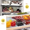 Depolama Şişeleri Buzdolabı Organizatör Seti Mutfak Kiler Dolap Rafları için Tutamaklı İstiflenebilir Küçük Kutular