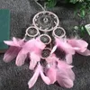 Interiördekorationer Bil Ornament bakspegel Spegel Pendant Nyckelringar Hängande kristallrosa älskare Handgjorda Dream Catcher Chain Auto