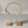 Décoration de fête 10pcs / lot Gold Wedding Arch Stand Road Lead Table Centerpiece Flower Rack pour l'événement