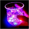 Bicchieri da vino 7Oz Led Lampeggiante Bicchiere da acqua Acque a forma di ananas Sensing Flash Light Vino luminoso Birra Drink Glasss Cup Home Party Dhejp