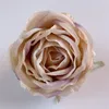 Têtes de fleurs de roses thé 7cm, bricolage, centres de table de mariage européen, accessoires de décoration de Bouquet, décoration de maison pour fête d'anniversaire