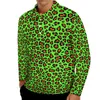 رجال Polos Aquatic Animal Thirts thirts Men Ocean Life Print Long Sleeve Polo Shirt أسفل يطوق الشارع الشارع يوميًا بالإضافة إلى الحجم