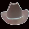 Boinas lideradas chapéu de cowboy piscando luzes luminosas de cowgirl na noiva de casamento de casamento frio y2k