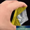 Sac d'emballage refermable en feuille de Mylar doré Sacs à fermeture à glissière en papier d'aluminium thermoscellé Sacs d'emballage de qualité alimentaire Grip Seal Sac de rangement usine