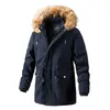 Jaquetas masculinas jaqueta de inverno homens engrossam jaquetas de lã de machos de streetwear masculino parkas casaco de capuz destacável, algodão, algodão, roupas 221205