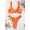 BHs Sets Push Up Bikini 2022 Sexy Frauen Badeanzug Band Welle Bikini Set Hohe Taille Weibliche Bademode Schwimmen Badeanzug Bademode T221206