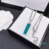 Pendant Necklaces Womens Designer Mens Cyan Fashion Women Men Jewellery Sliver