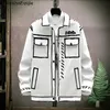 Vestes pour hommes printemps veste décontractée mode coréenne revers court manteau décoration corps haute qualité Hip Hop vêtements 221206