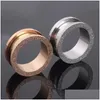 Plugs Tunnels Glitter Rose Gold Sier Ear Plug Screw Piercing Tunnels Expander Kit Body Jewelry Flesh Tunnel Earring 85 E3 Drop Deli Dht85