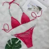 Bras Sets para praia żeńska kostium kąpielowy 2022 luksusowe bikini rhinestone kobiety smaczne flash pełne wiertło push up set stringi gąpienia T221206