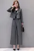 Suits-surv￪tements f￩minins 2022 Spring and Automne Ladies Fashion Slim Slimming Temperment Pantalon ￠ jambes larges