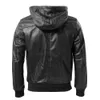 Männer Leder Faux Männer Jacke Mit Kapuze Weiche Natürliche Rindsleder Echte Mantel Kapuze Mann Kleidung Frühling Herbst Kleidung M618 221206