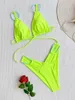 Conjuntos de sujetadores para Praia 2023 Arrugado Strappy High Cut Bikini Traje de baño femenino Traje de baño Push Up Bikini Set Traje de baño para mujeres T221206