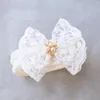 Accessoires pour cheveux coréens pour enfants, bandeau en dentelle avec perles, coiffure princesse d'anniversaire, bandeau élastique en maille, Turban