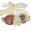 Cinture Cintura con fascia in raso con fiori Cintura da damigella d'onore Po Prop Baby Girl Shower Accessori da sposa in pizzo shabby