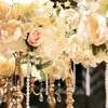 Party Decoration 10st/Lot Gold Candle Holders Metal Candlestick Flower Vase Table Centerpiece Event Rack Road Wedding Wedding