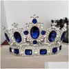 Diadèmes Grand Reine Roi Pageant Couronne Pour Diadèmes De Mariage Et Couronnes Grand Cristal Strass Diadème Coiffe De Mariée Bijoux De Cheveux 1230 Dhwhs