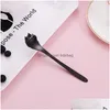 Spoons Stainless Steel Spoon Cartoon Stir Dessert Supplies Cute Cat Dog Hollowing Out Paw Coffee Scoop Kitchen Accesories 2 9Rt K2 D Dhzu4