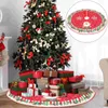 Decorazioni natalizie Gonna per albero Grembiule in pelliccia Decorativo per le vacanze Anello Tappeto Gonne Finta pelliccia bianca Copertura Base Cestino