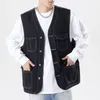 Herenvesten denim vest heren jasje katoen mannen kleding instelling waistcoat mannen zomer jeans jas Men Veste Homme Korean Veste zonder manche mode 221206