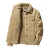 メンズジャケットウィンターコートウールライナー濃い温かい品質綿カジュアルアウターウェアサイズ6xl 221206