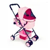 Katzenträger Mode rosa/weiße Haustier Kinderwagen für kleine und mittlere Hunde 8 kg mit 4 Rädern Hunde Kinderwagenstuhl/Welpen Kinderwagen