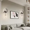 Applique murale moderne lumière luxe Led intérieur baguette chambre chevet allée couloir décoratif noir or éclairage à la maison