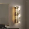 Luminária de parede Luz de luxo Sala de estar TV Background Bedroom Bedside 2022 Staircase Crystal