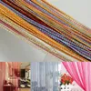 Perde 100x200cm Katı İplik Renk Perdeleri Stripe Beyaz Boş Gri Klasik Hat Pencere Kör Valance Odası Böcek Kapısı Dekor