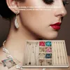 Jewelry Pouches Portable Velvet Display Tray Pendant Earrings Studs Necklace Storage Showcase Jewellery Plate Uncovered Holder Organizer