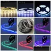 Led Strips Smd 5050 Led Strip 12V Lumières Étanche Ip65 Rope Light Pour Diy Christmas Home Decor Kitchen Bar Party Decorations Drop Otcgj