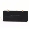 Blackboards Hanging Wooden Mini Blackboard Double Sided Erasable Chalkboard Wordpad Mes Sign Black Board Cafe Office School Supplies Dh4Kh