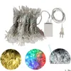 Led Strings Fashion Curtain Light 3X1M 3X Led Strings Fairy Bbs Festival El Wedding Party Lights Christmas Home Decoration Strip Dro Ot1Z0