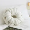 Pillow Handmade DIY Chunky Yarn Hand Knot Car Seat White Bed Throw Cute Home Decorative Doughnut SofaChair Back S