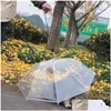 Umbrellas Portable Dog Umbrellas Wth Long Comfort Handle Transparent Pe Umbrella Eco Friendly Pet Raincoat 9 2Jn Y Drop Delivery Hom Dhppg