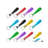 Keychains Lonyards 200 couleurs bracelet Sile Keynchain Logo personnalisé et couleur Siles Car Chain de clés Bijoux pendentif Bracelets Drop Dhkit